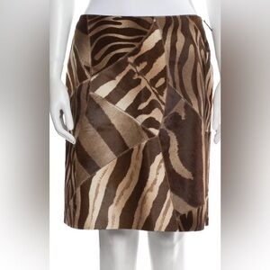 Ralph Lauren Collection Carreen calf hair skirt US4 NWT